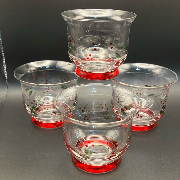 Pfaltzgraff Other - Hand painted Glass Votive Holders